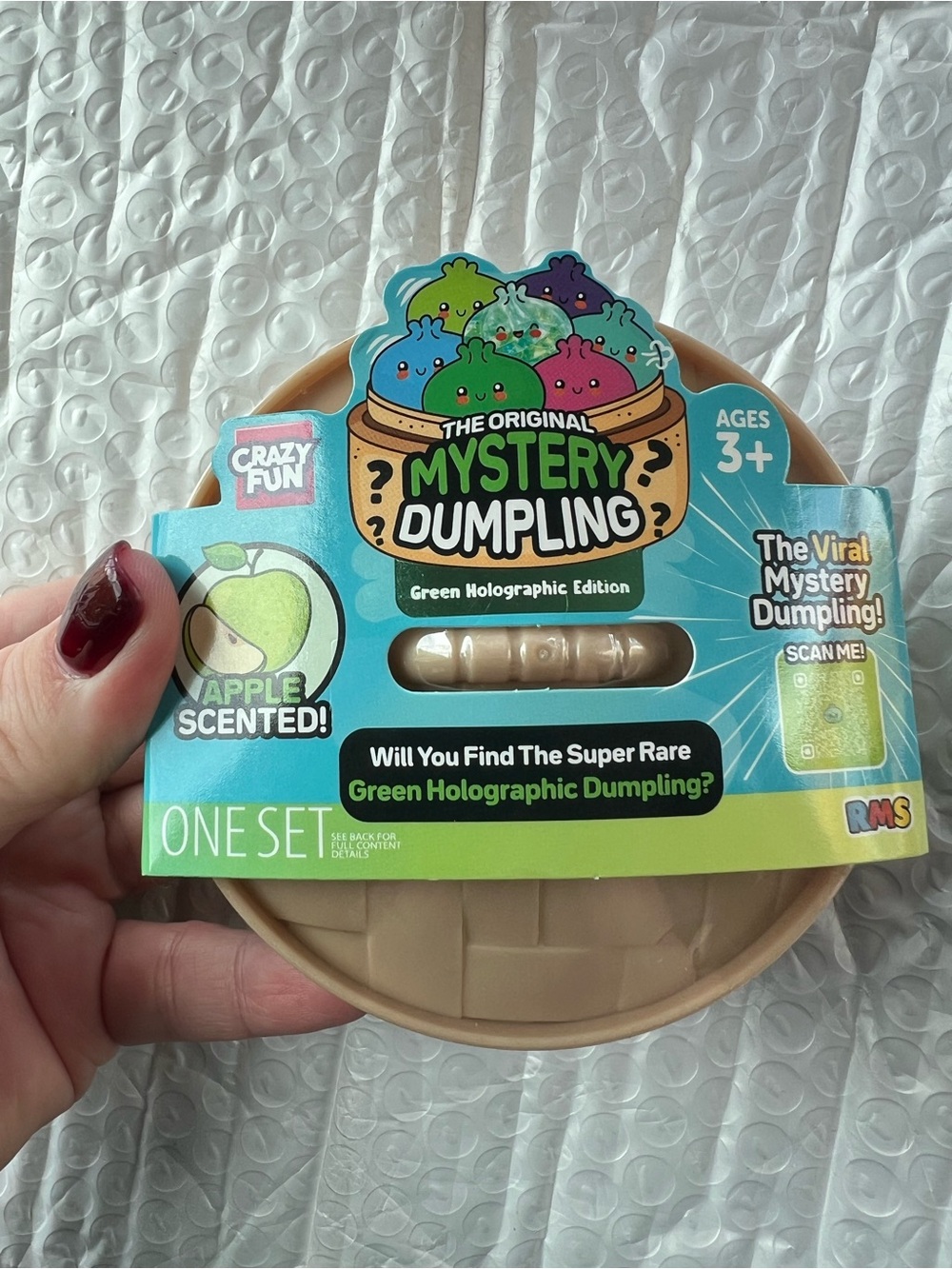 NWT Authentic Five Below Mystery Squishy Dumpling - Green Holographic Edition